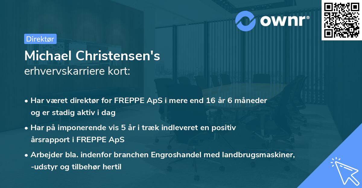 Michael Christensen's erhvervskarriere kort