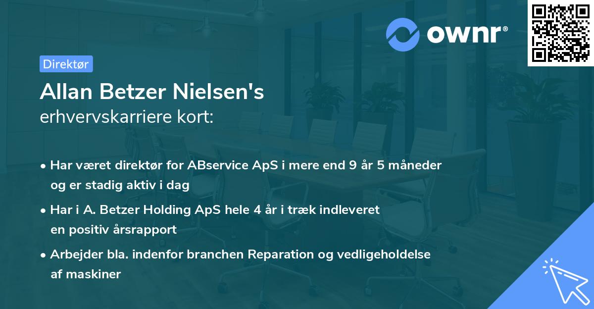 Allan Betzer Nielsen's erhvervskarriere kort