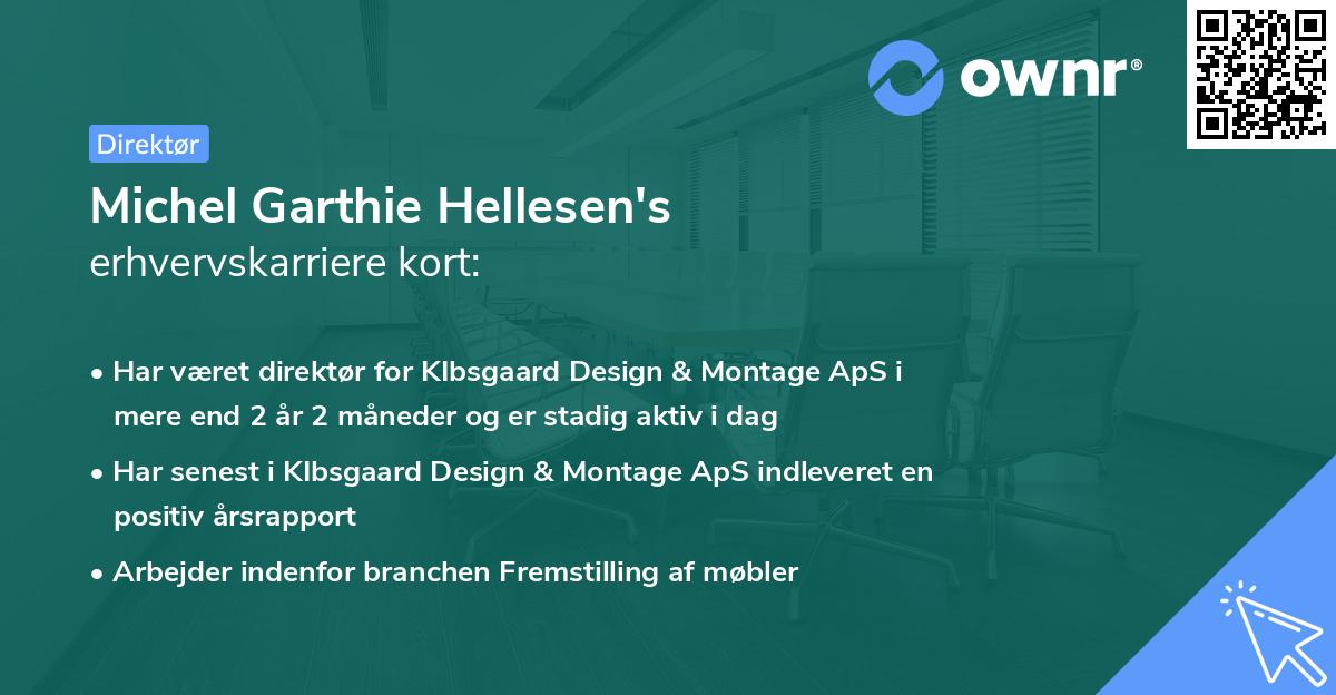 Michel Garthie Hellesen's erhvervskarriere kort