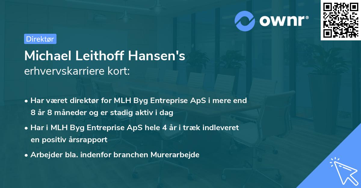 Michael Leithoff Hansen's erhvervskarriere kort
