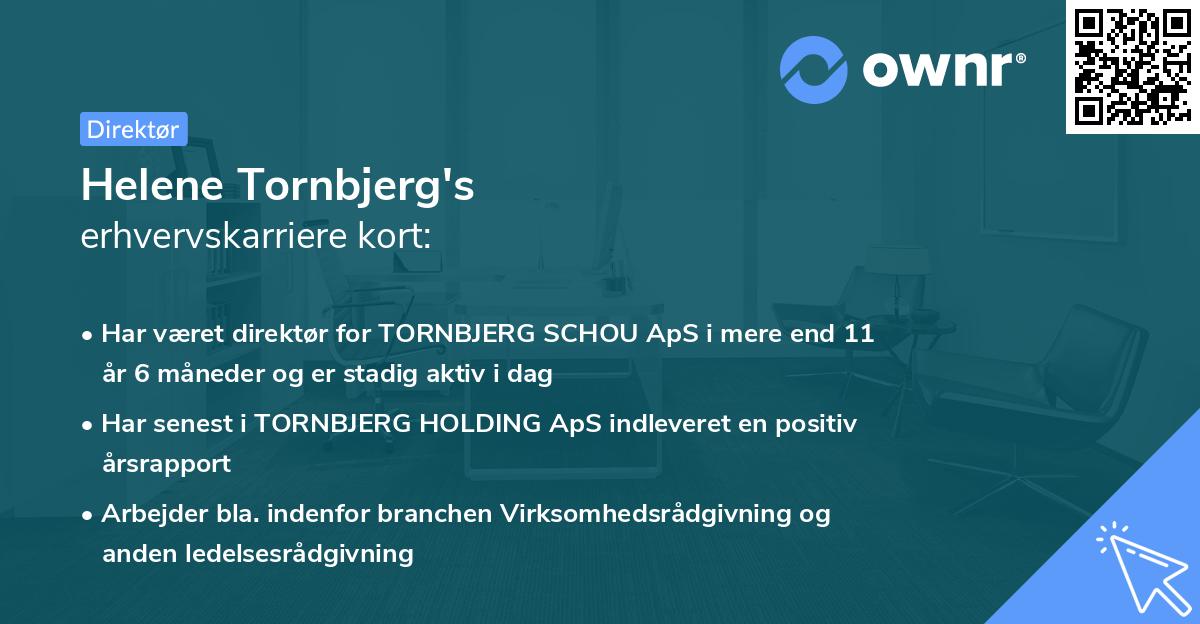 Helene Tornbjerg's erhvervskarriere kort