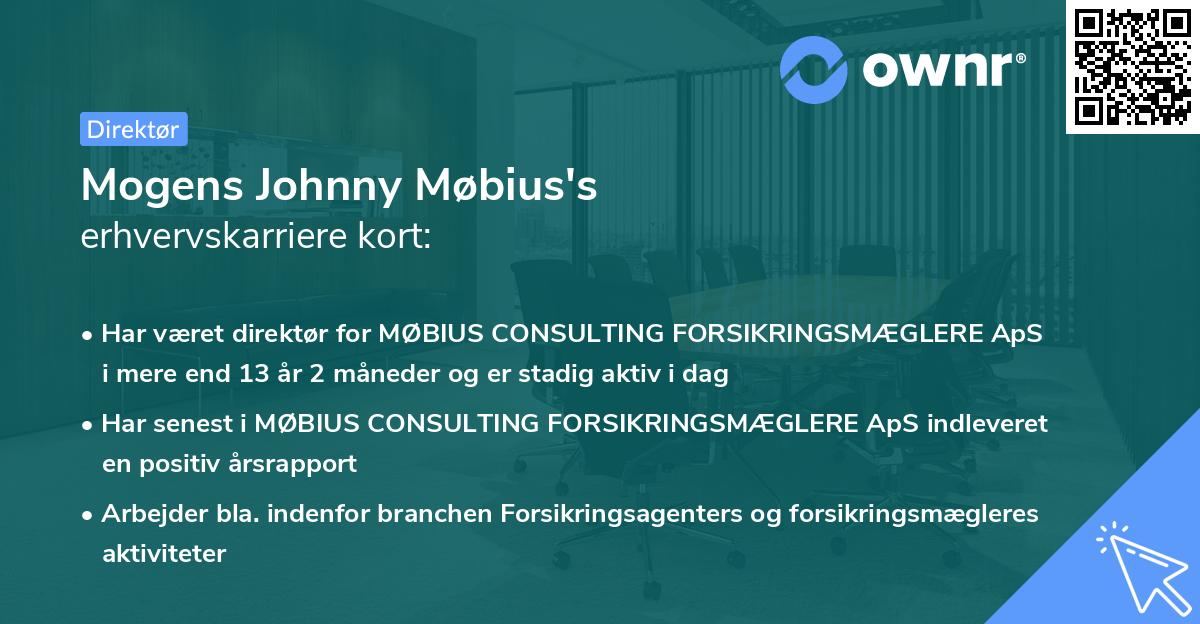 Mogens Johnny Møbius's erhvervskarriere kort