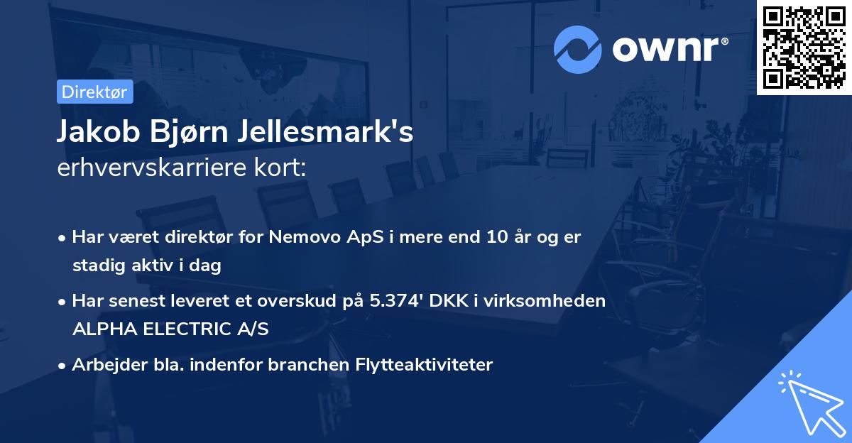 Jakob Bjørn Jellesmark's erhvervskarriere kort