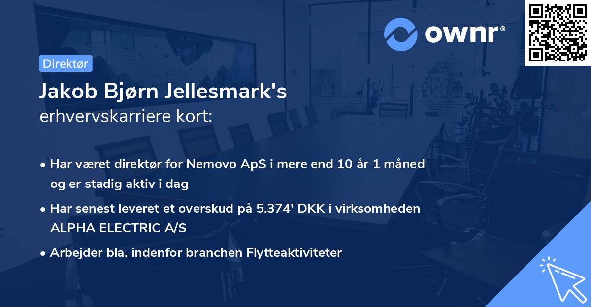 Jakob Bjørn Jellesmark's erhvervskarriere kort