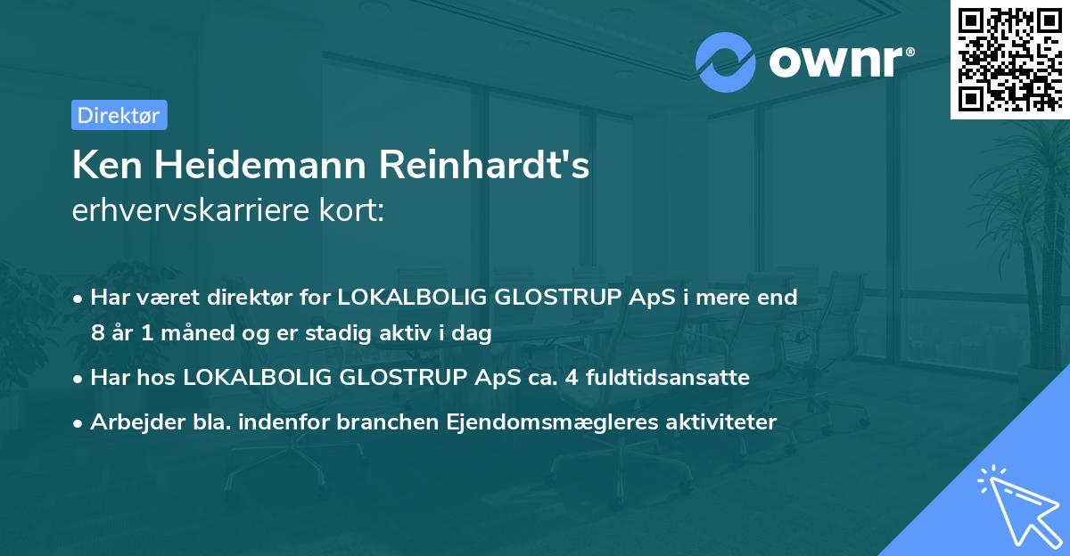 Ken Heidemann Reinhardt's erhvervskarriere kort