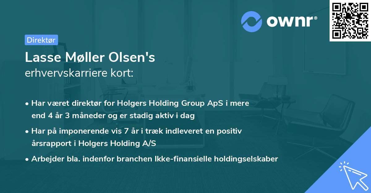 Lasse Møller Olsen's erhvervskarriere kort
