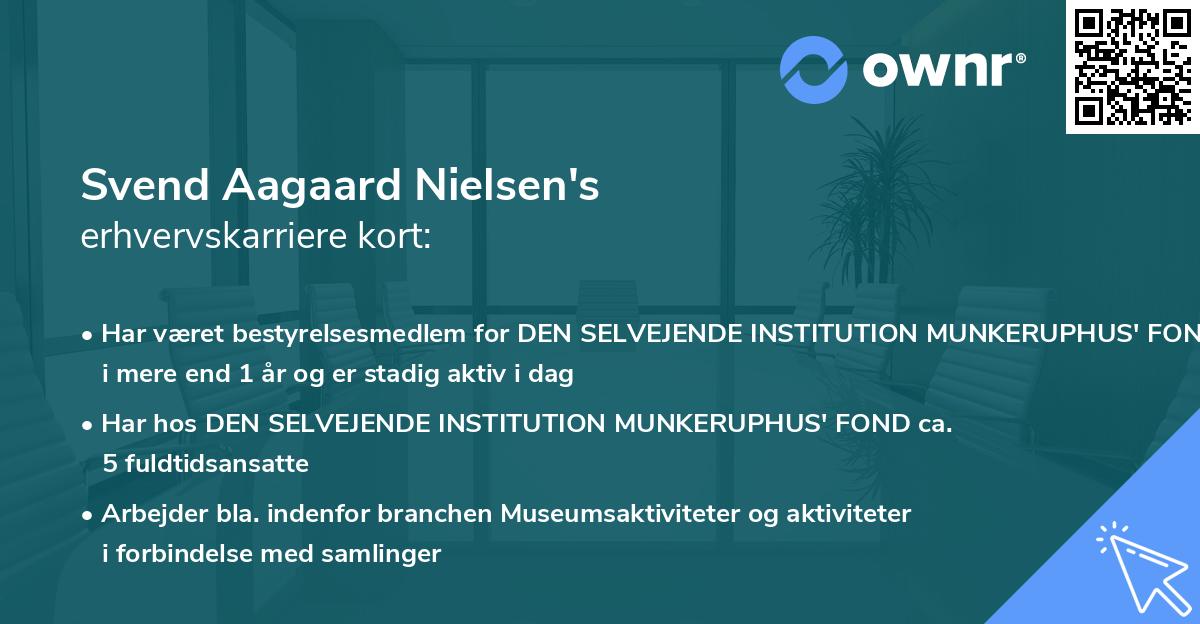 Svend Aagaard Nielsen's erhvervskarriere kort