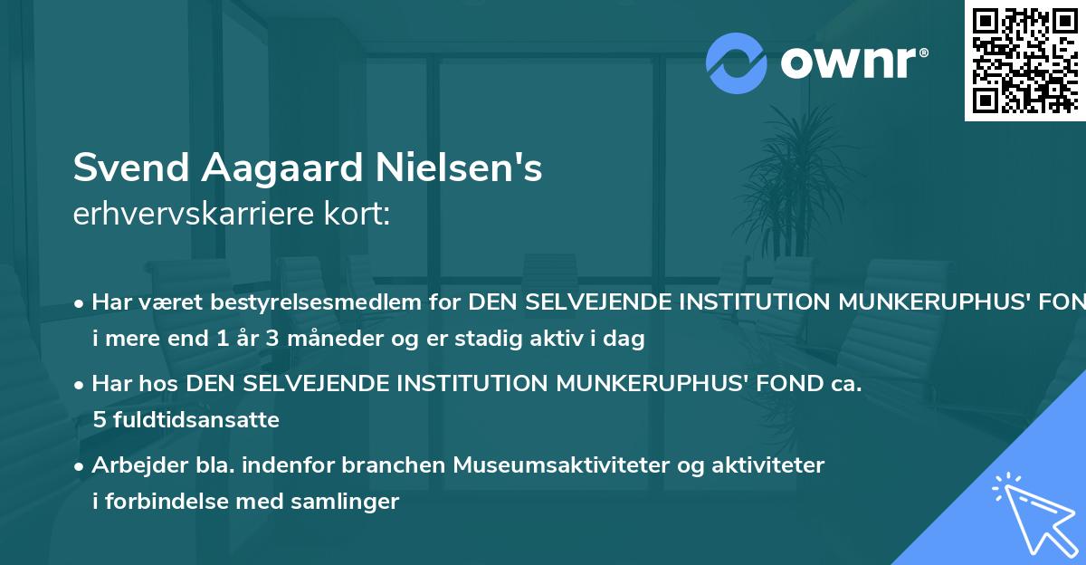 Svend Aagaard Nielsen's erhvervskarriere kort