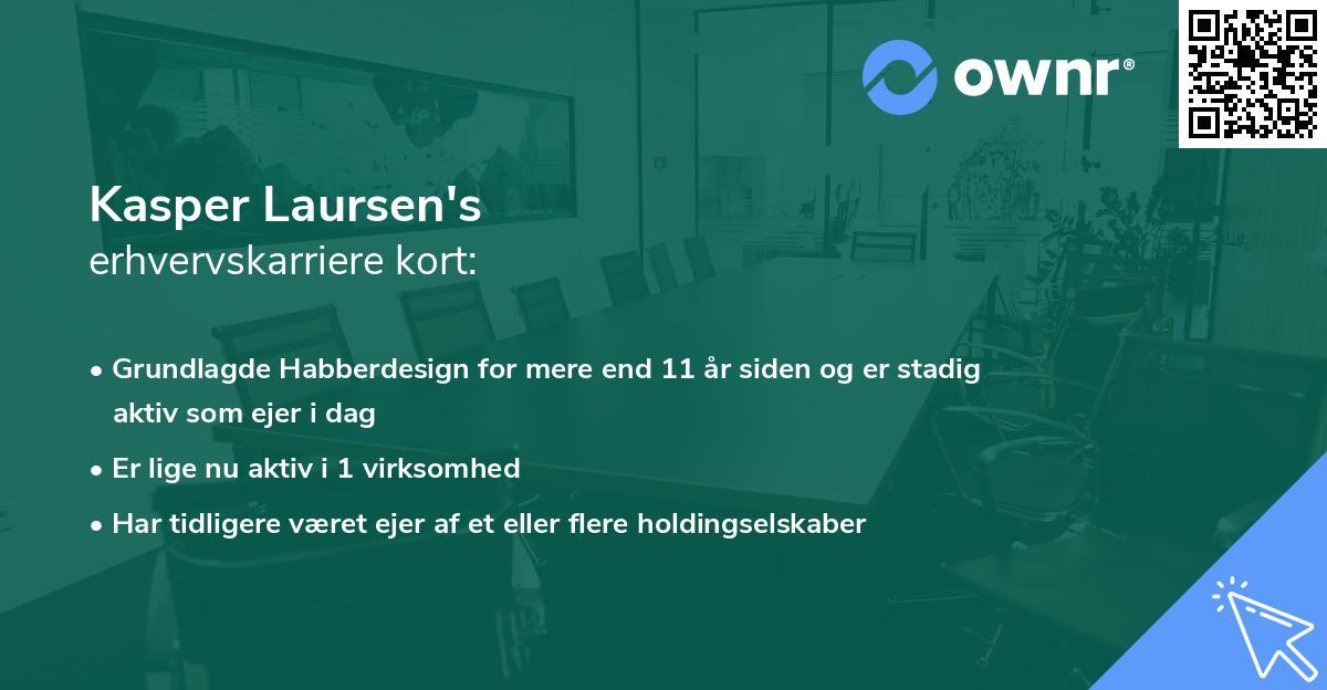 Kasper Laursen's erhvervskarriere kort