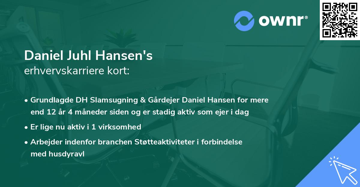 Daniel Juhl Hansen's erhvervskarriere kort
