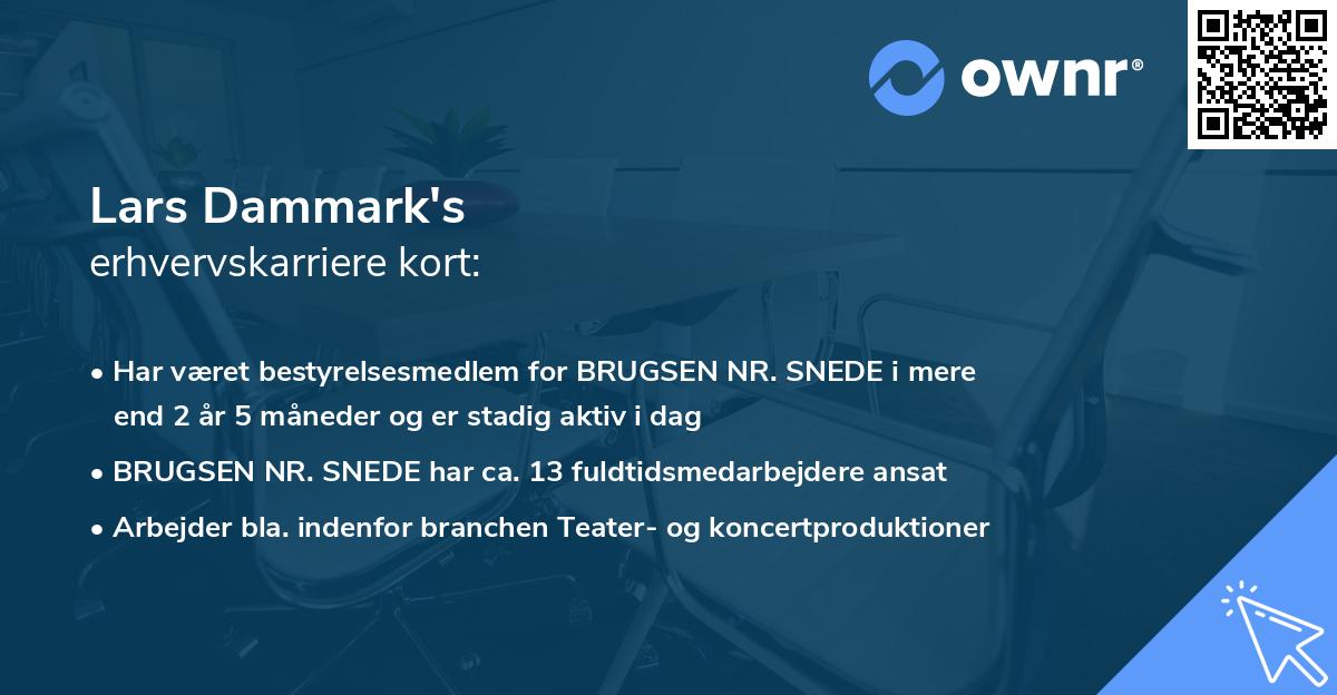 Lars Dammark's erhvervskarriere kort