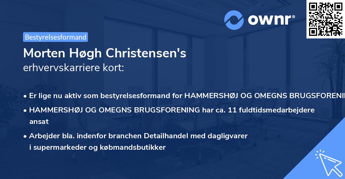 Morten Høgh Christensen's erhvervskarriere kort