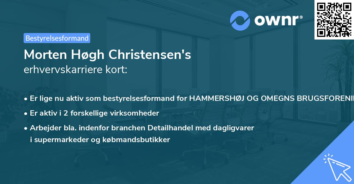 Morten Høgh Christensen's erhvervskarriere kort