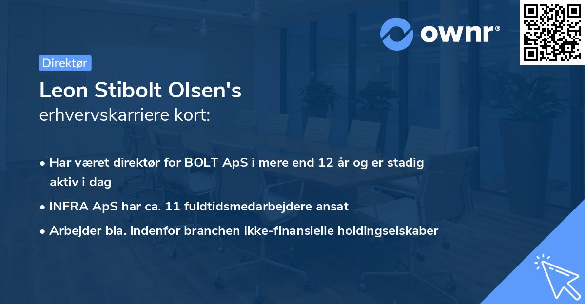 Leon Stibolt Olsen's erhvervskarriere kort