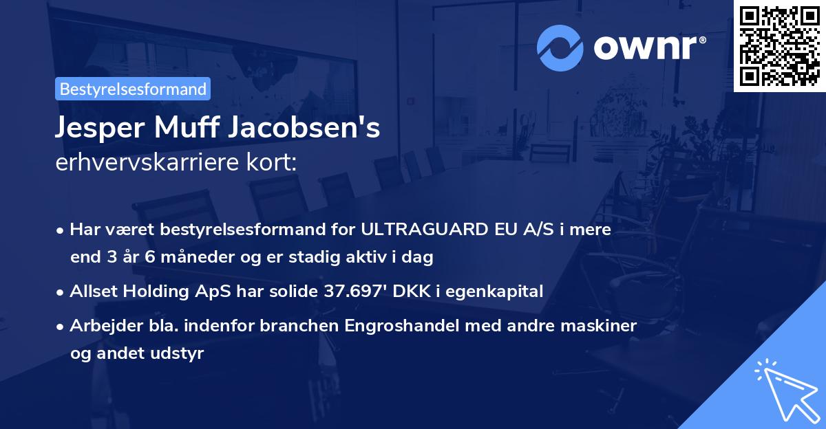 Jesper Muff Jacobsen's erhvervskarriere kort