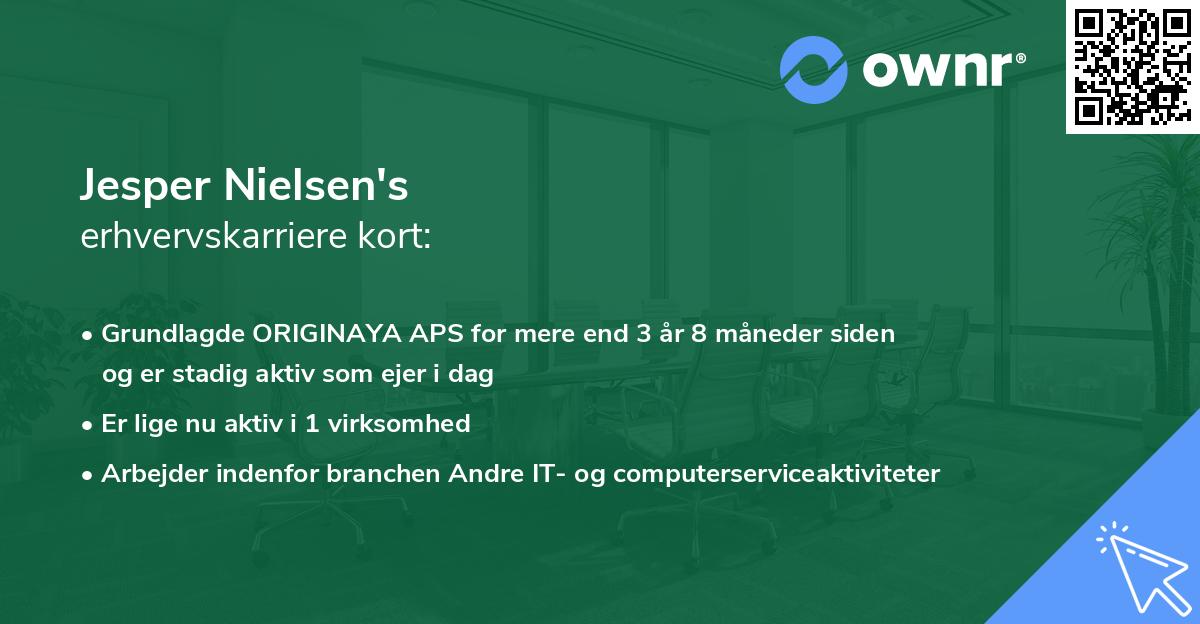 Jesper Nielsen's erhvervskarriere kort