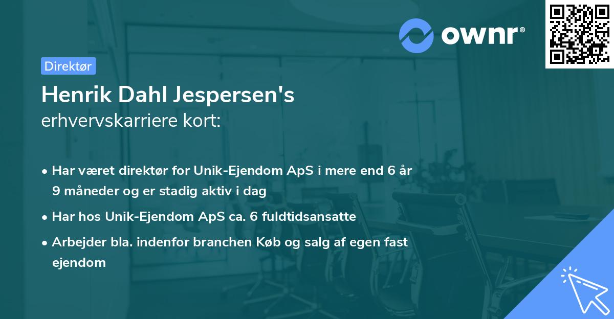 Henrik Dahl Jespersen's erhvervskarriere kort