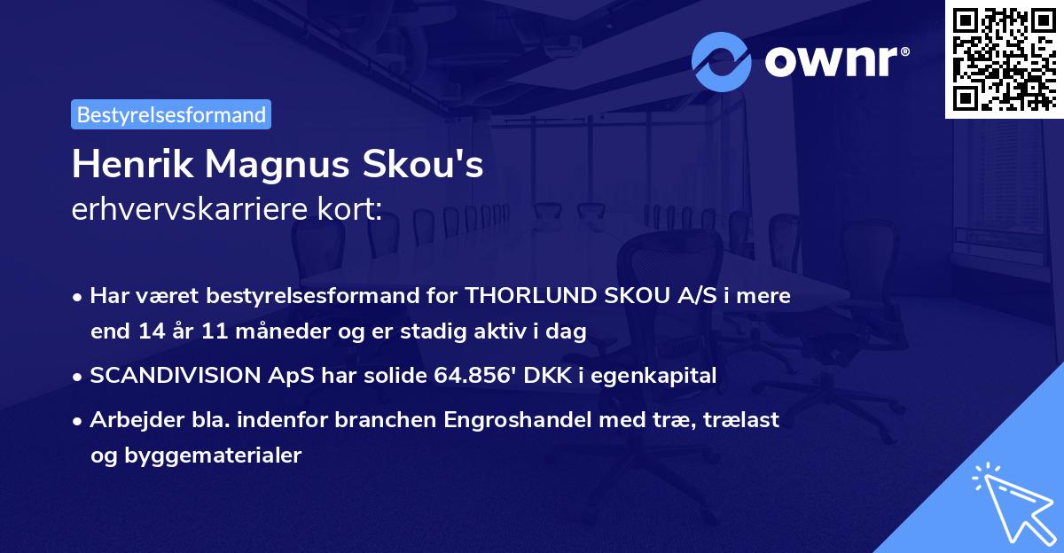 Henrik Magnus Skou's erhvervskarriere kort