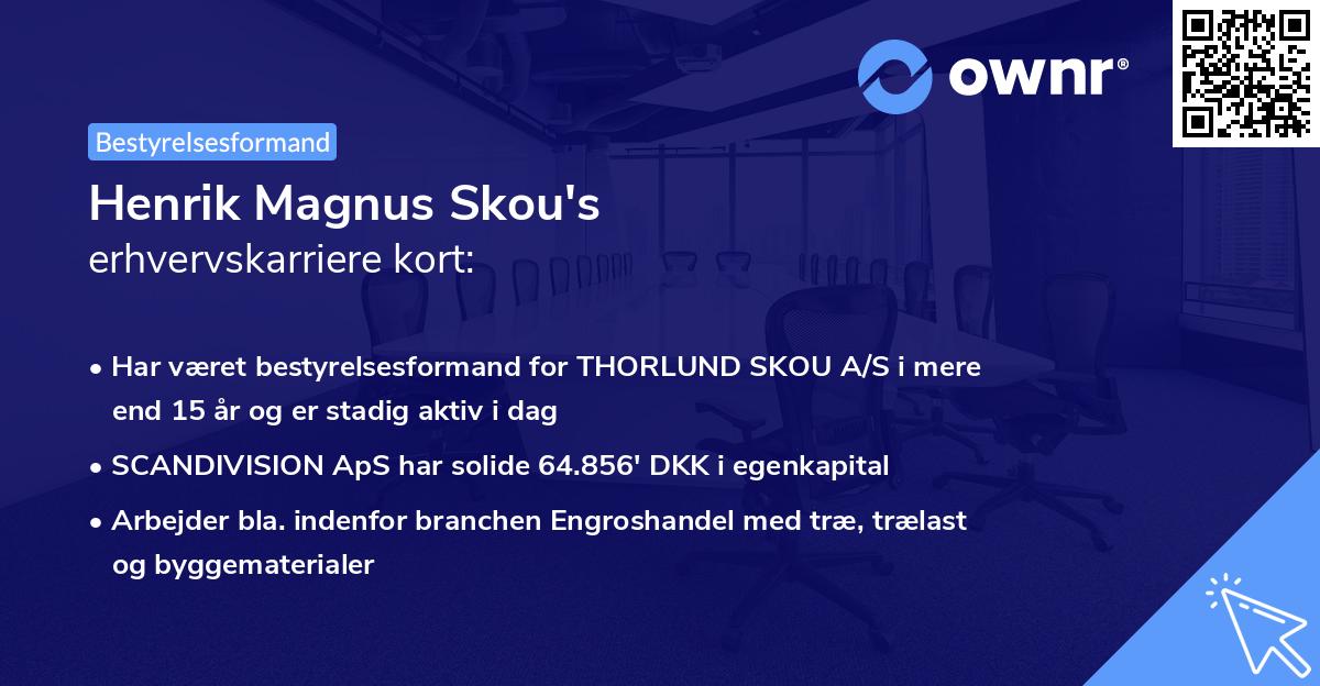 Henrik Magnus Skou's erhvervskarriere kort