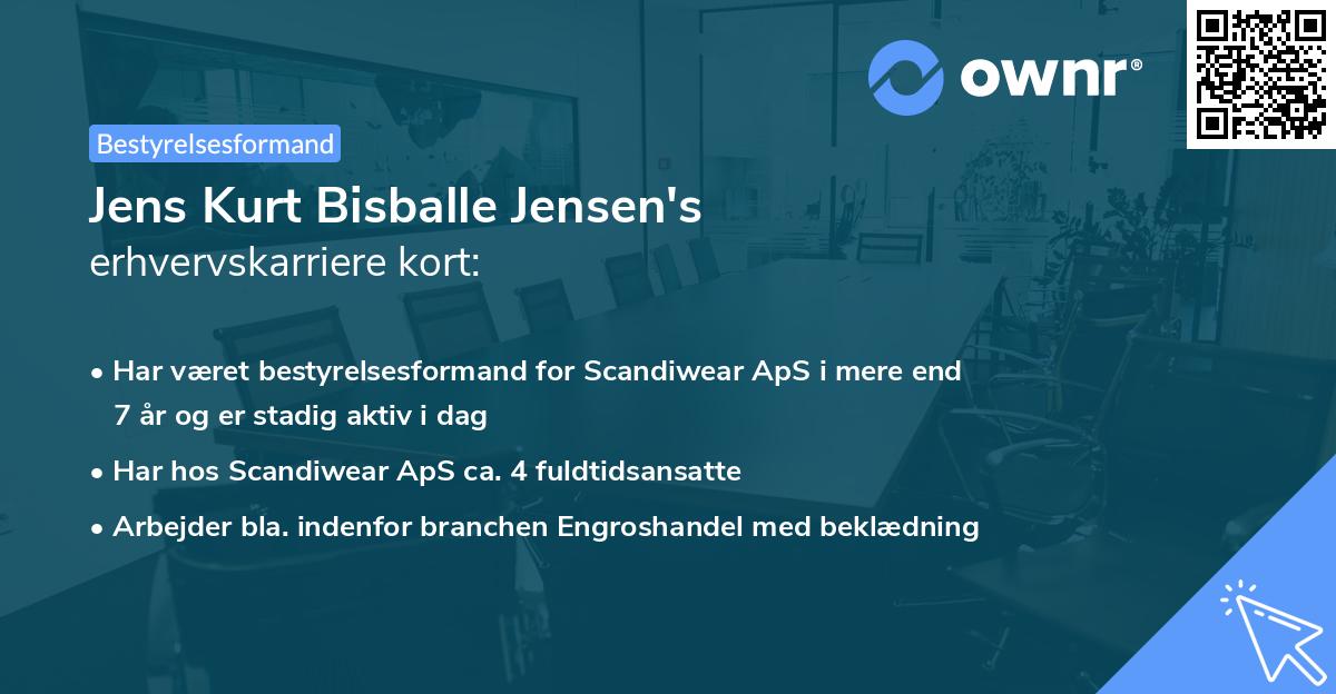 Jens Kurt Bisballe Jensen's erhvervskarriere kort