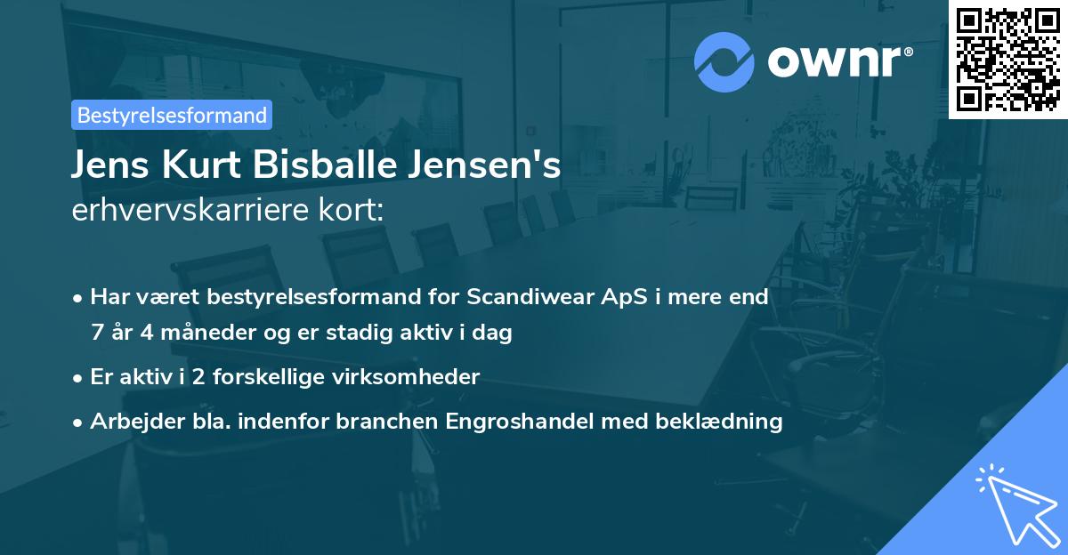 Jens Kurt Bisballe Jensen's erhvervskarriere kort