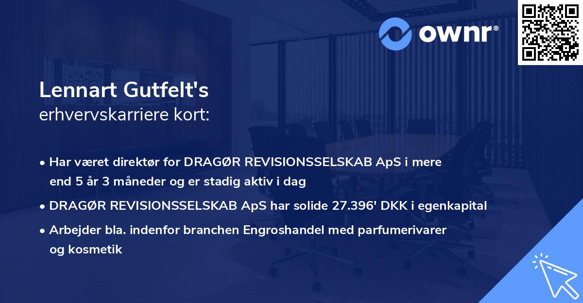 Lennart Gutfelt's erhvervskarriere kort