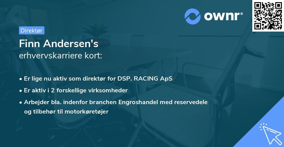 Finn Andersen's erhvervskarriere kort