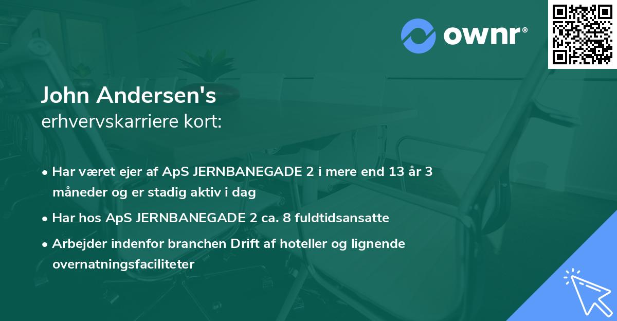 John Andersen's erhvervskarriere kort