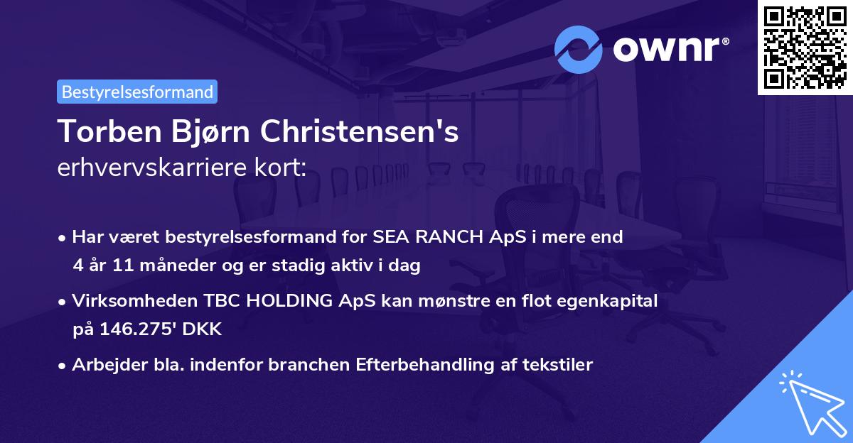 Torben Bjørn Christensen's erhvervskarriere kort