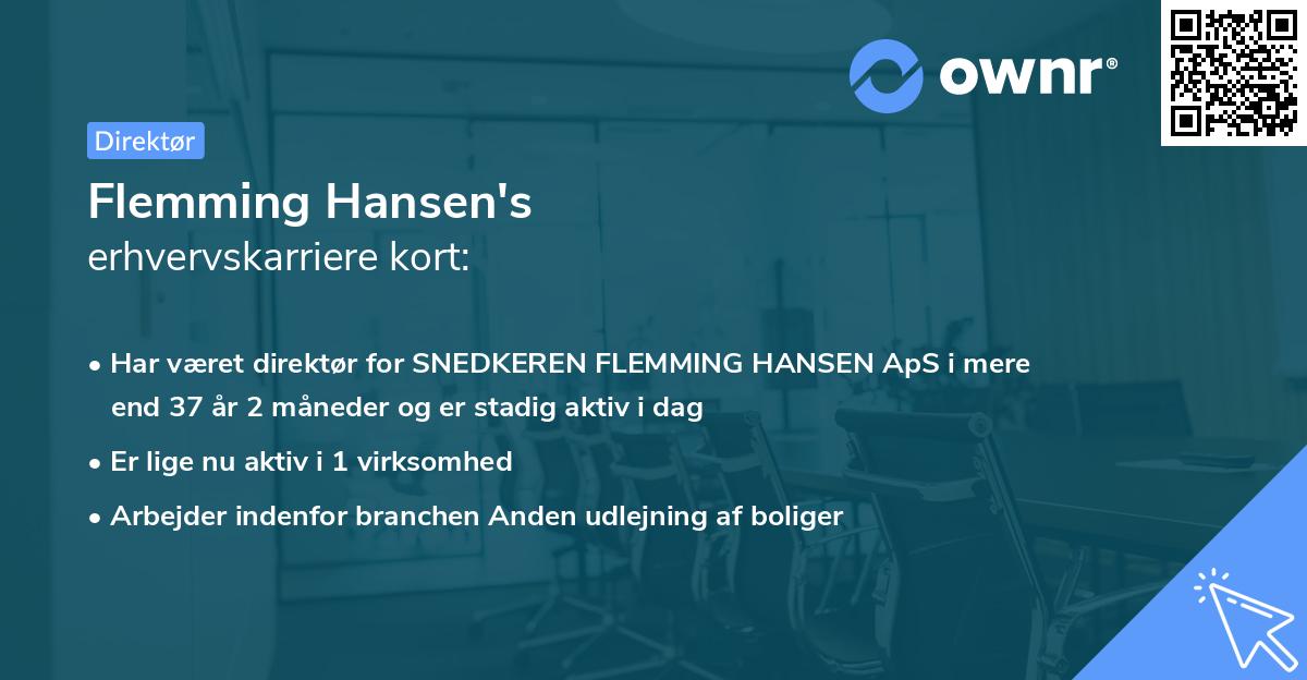 Flemming Hansen's erhvervskarriere kort