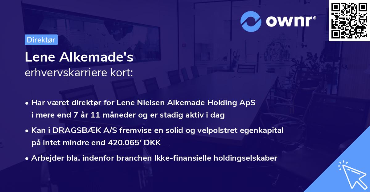 Lene Alkemade's erhvervskarriere kort