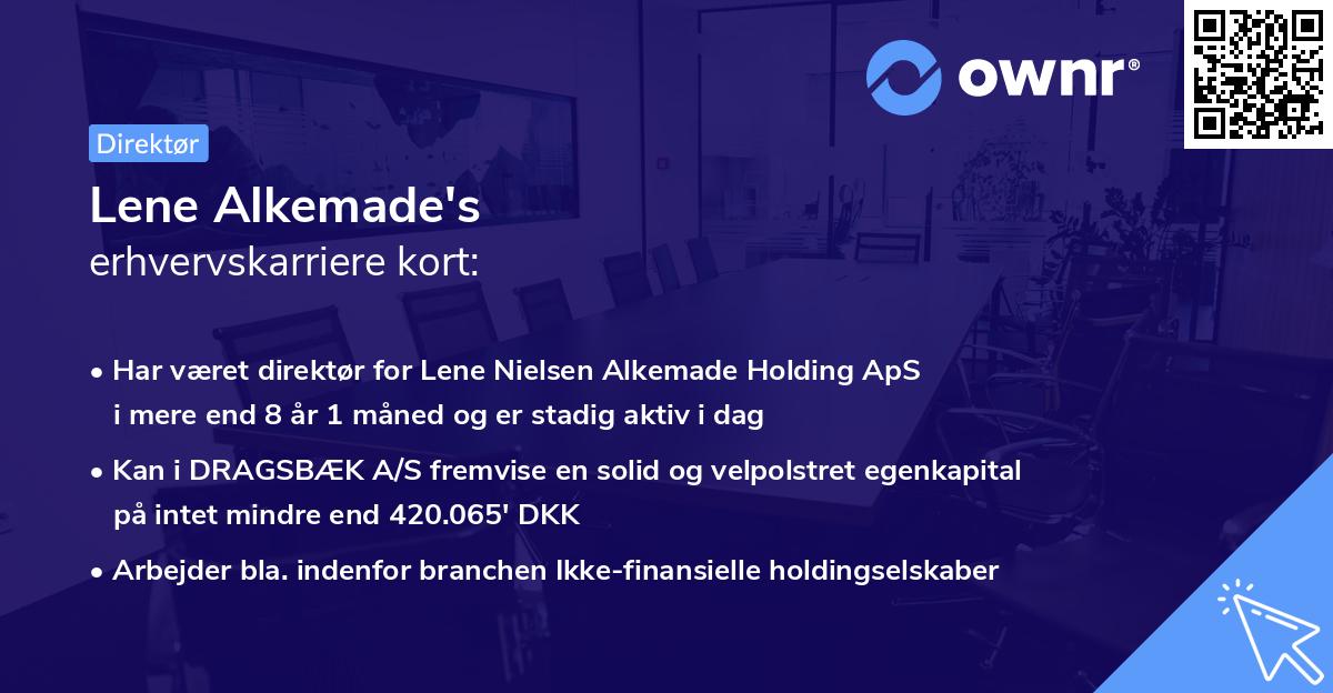 Lene Alkemade's erhvervskarriere kort