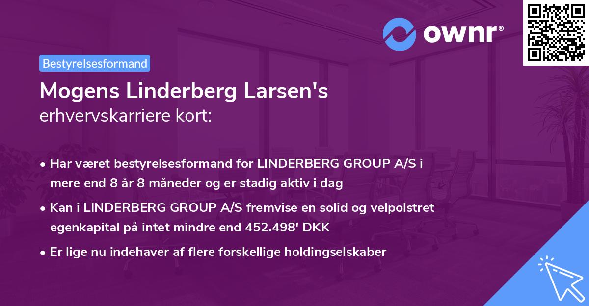 Mogens Linderberg Larsen's erhvervskarriere kort