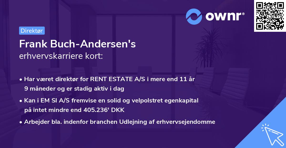 Frank Buch-Andersen's erhvervskarriere kort