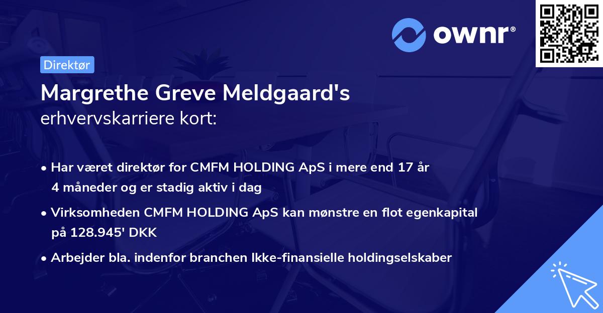 Margrethe Greve Meldgaard's erhvervskarriere kort