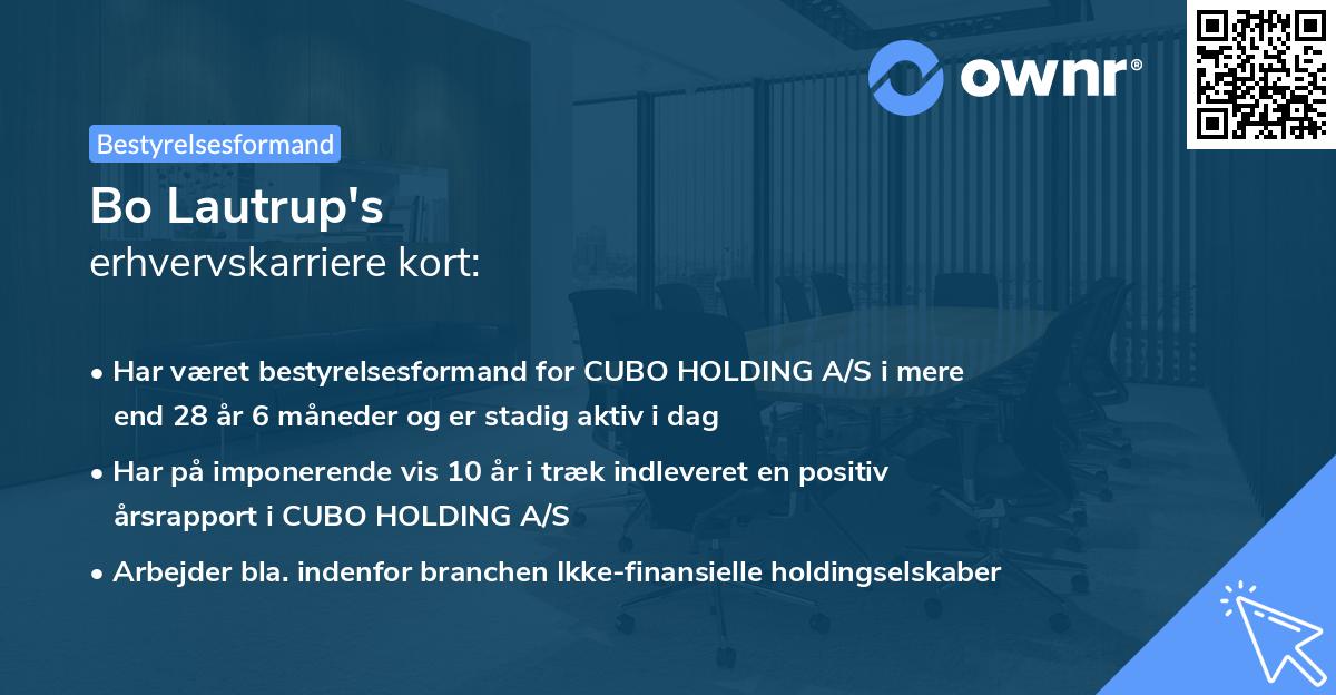 Bo Lautrup's erhvervskarriere kort