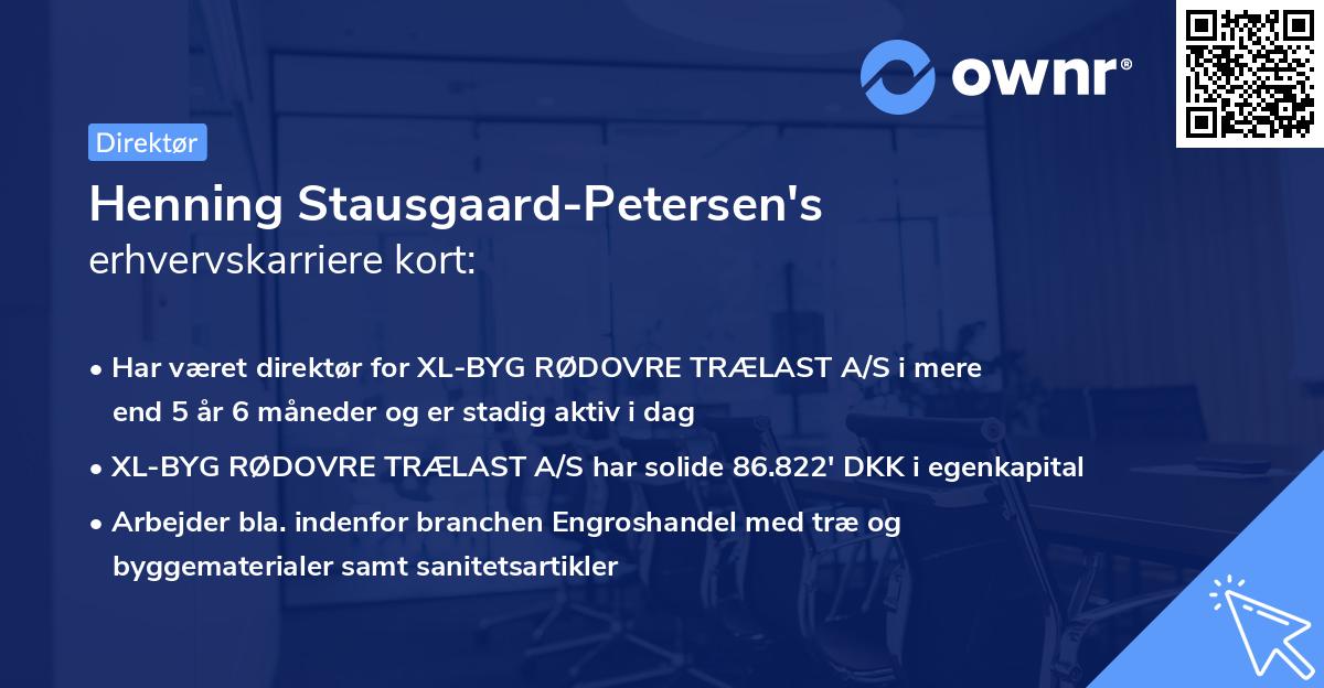 Henning Stausgaard-Petersen's erhvervskarriere kort