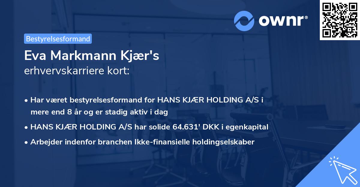 Eva Markmann Kjær's erhvervskarriere kort