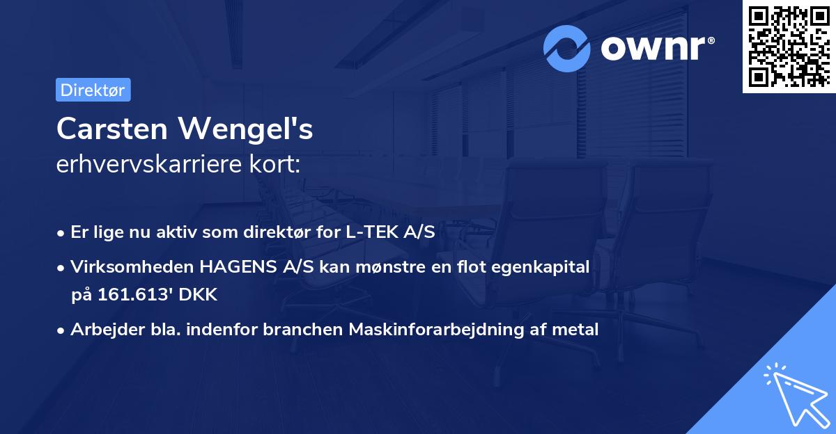 Carsten Wengel's erhvervskarriere kort
