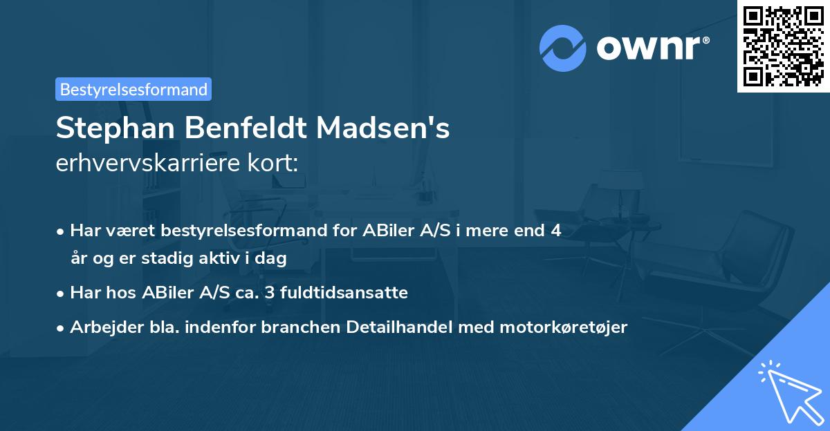 Stephan Benfeldt Madsen's erhvervskarriere kort