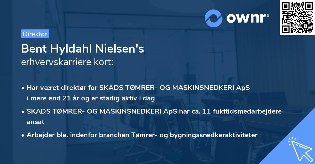 Bent Hyldahl Nielsen's erhvervskarriere kort