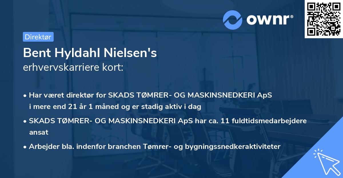Bent Hyldahl Nielsen's erhvervskarriere kort