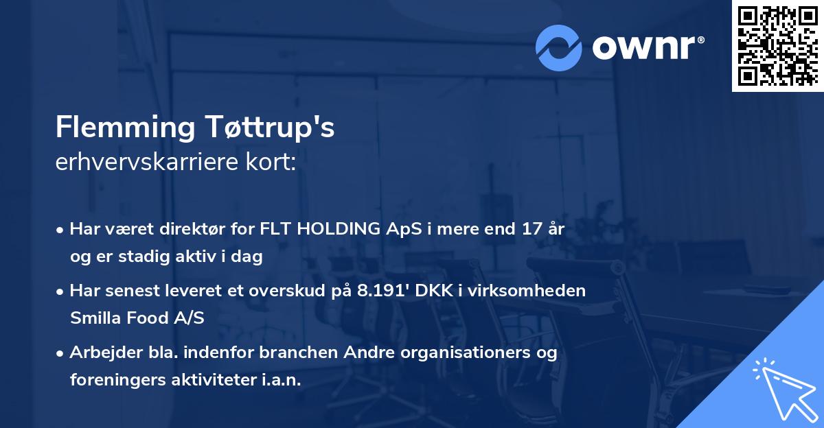 Flemming Tøttrup's erhvervskarriere kort