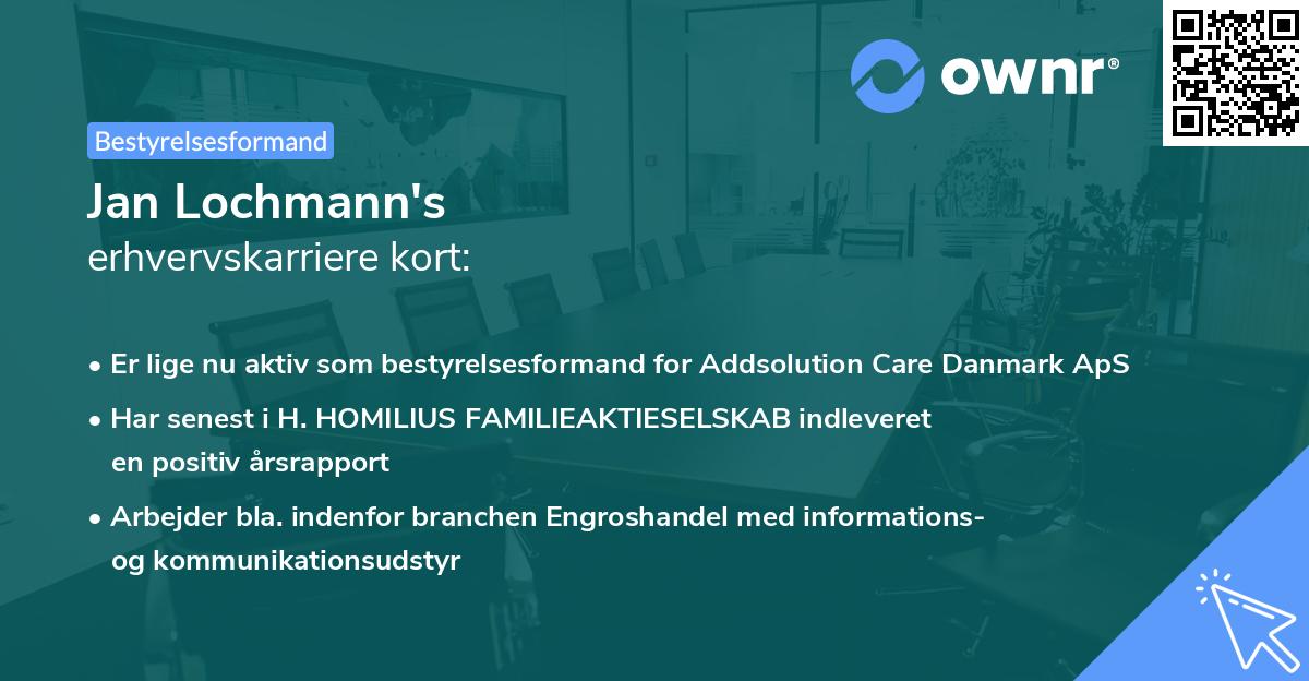 Jan Lochmann's erhvervskarriere kort