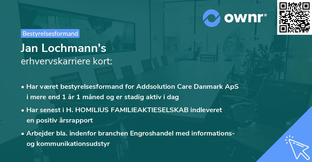 Jan Lochmann's erhvervskarriere kort