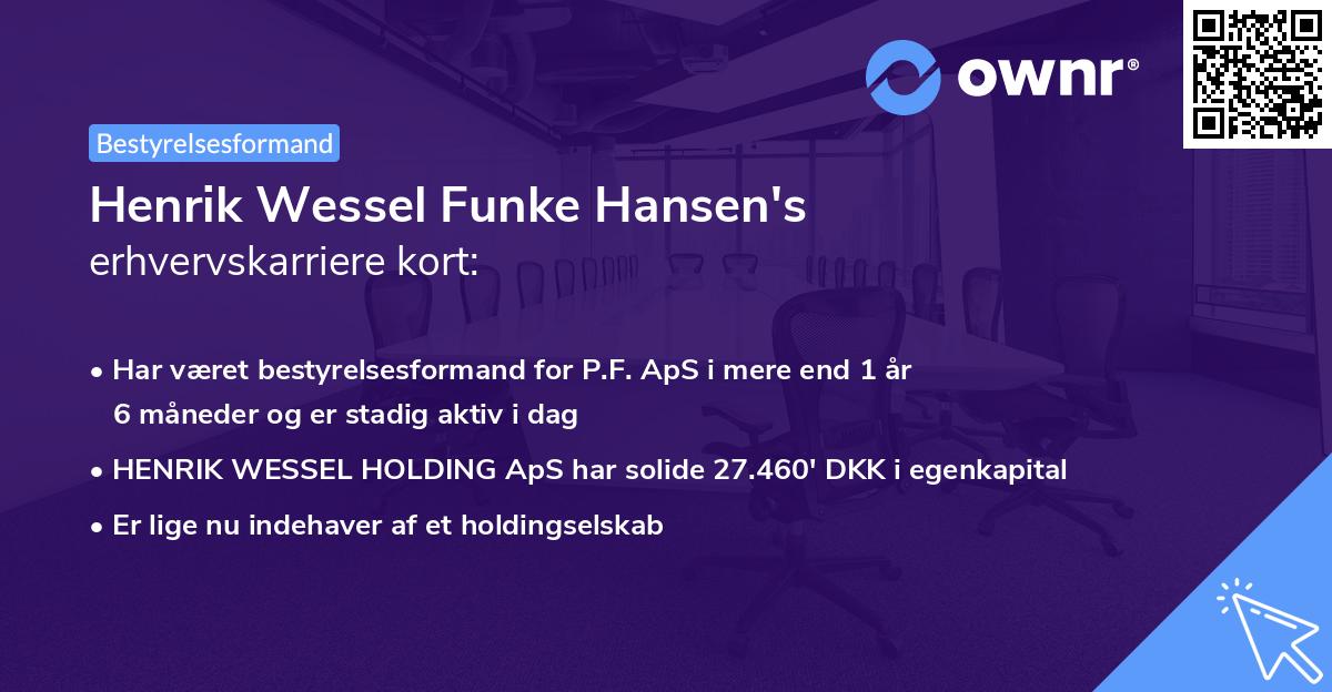 Henrik Wessel Funke Hansen's erhvervskarriere kort