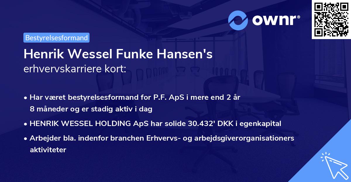 Henrik Wessel Funke Hansen's erhvervskarriere kort