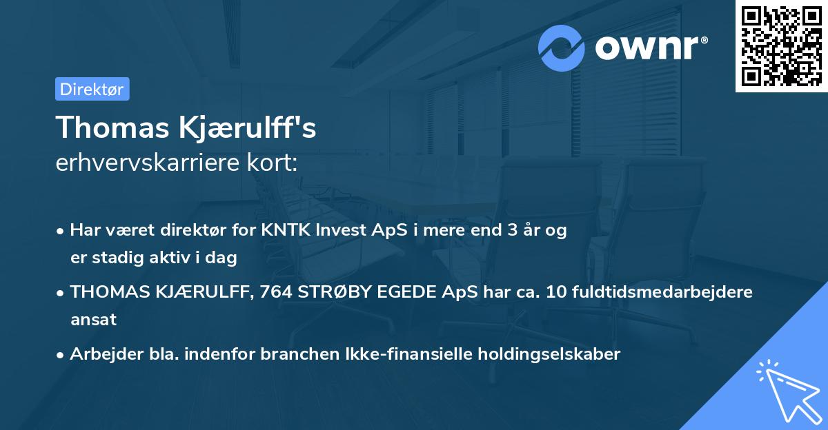 Thomas Kjærulff's erhvervskarriere kort