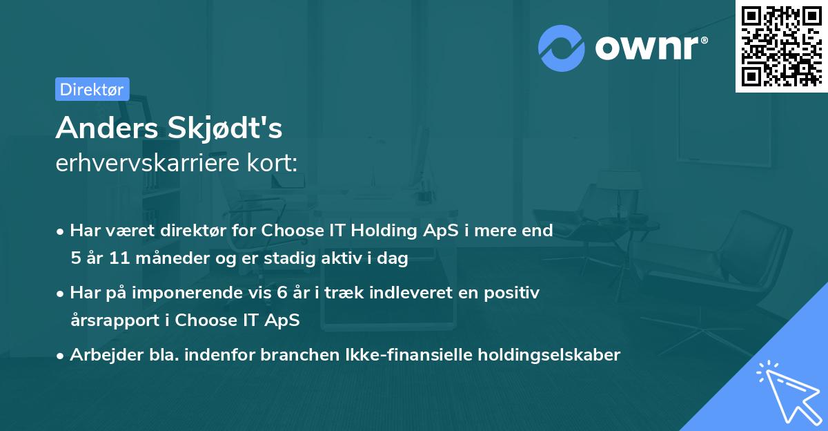 Anders Skjødt's erhvervskarriere kort