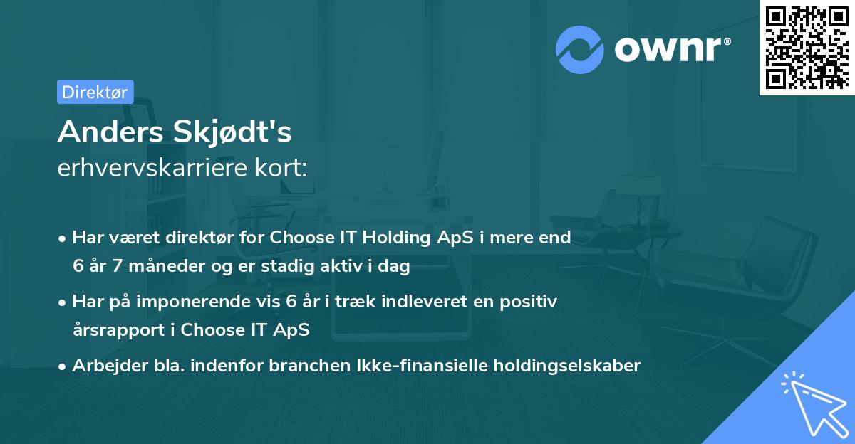Anders Skjødt's erhvervskarriere kort